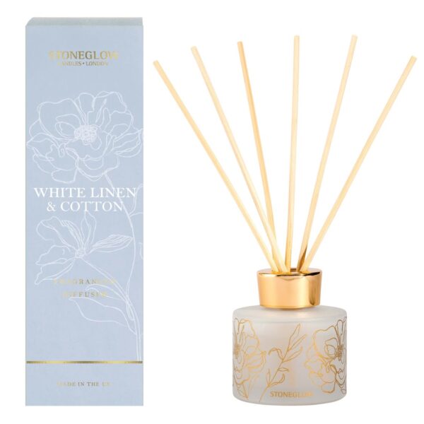 Day Flower - White Linen & Cotton - Reed Diffuser 120ml