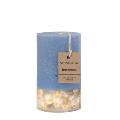 70949_Water_Elements_Pillar_with_Tag_copy__33647-1.jpg Elements - Water - Wood Sage & Samphire Scented Botanical Inclusion Pillar Candle (75 X 127mm)