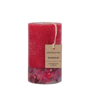 Elements - Fire - Red Pepper & Cardamom Scented Botanical Inclusion Pillar Candle (75 x 127mm)