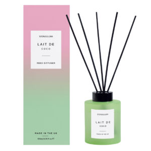 70989_Lait_De_Coco_Diffuser__32674-1.jpg Sol - Lait De Coco - Scented Reed Diffuser 130ml - Green Glass