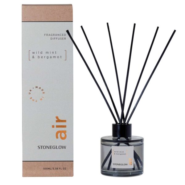 Air-Diffuser-Esorae_c4e5cda0-4d7a-4cdd-ae0f-5e019e56695b-1.jpg Elements - Air - Wild Mint & Bergamot - Reed Diffuser