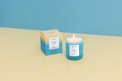 Aloe-Glow-Sol-Collection-Lifestyle-34__04727-1.jpg Sol - Aloe Glow - Soy Wax Scented Candle Tumbler (90 x 80mm) - Blue Glass