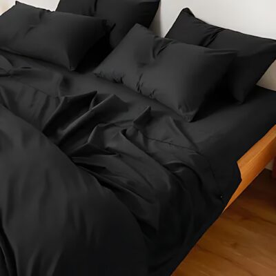 Plain Black Bedding