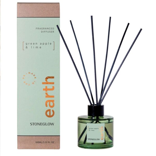 Earth-Diffuser-Esorae_8d40593a-f45a-469f-8434-baae70e238fb-1.jpg Elements - Earth - Green Apple & Lime - Reed Diffuser