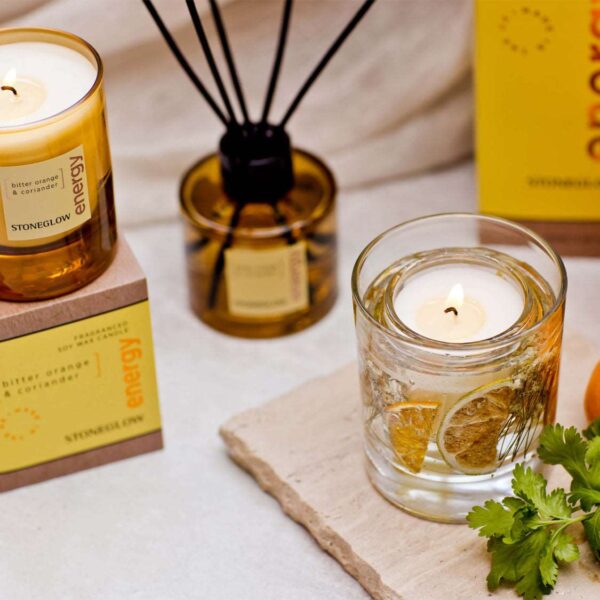 Elements - Energy - Bitter Orange & Coriander - Scented Candle - Boxed Tumbler