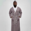 Grey-Shawl-Collar-Bathrobe-1.jpg Grey Luxury Shawl Spa Bathrobe