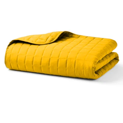 Mustard Yellow Quilted Blanket