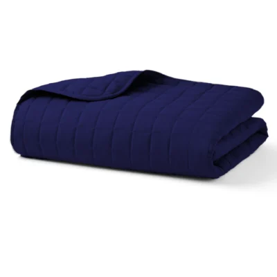 Navy Blue Quilted Blanket