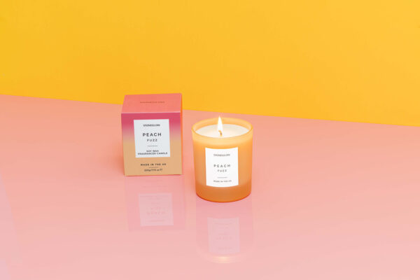 Peach_Fuzz-Sol-Collection-Lifestyle-18__72475-1.jpg Sol - Peach Fuzz - Soy Wax Scented Candle Tumbler (90 x 80mm) - Orange Glass