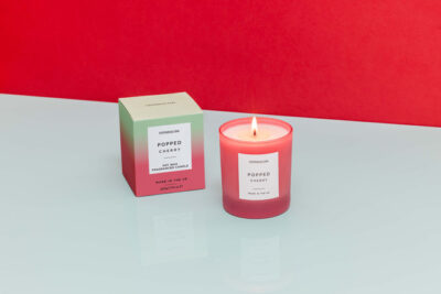 Sol - Popped Cherry - Soy Wax Scented Candle Tumbler (90 x 80mm) - Red Glass