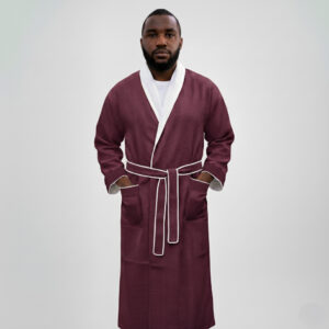 Red-Shawl-Collar-Bathrobe-1.jpg Red Luxury Shawl Spa Bathrobe