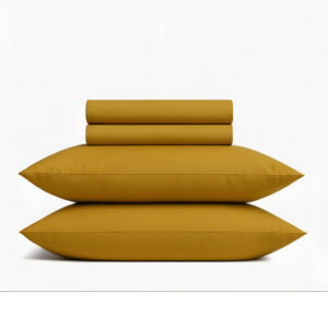 Signature-Bedsheets-Mustard-Gold-2.jpg Signature Collection: 1200TC Egyptian Cotton Sateen Bedding – Mustard Gold
