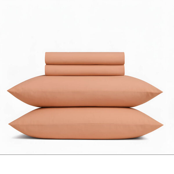 Signature Collection: 1200TC Egyptian Cotton Sateen Bedding – Peach