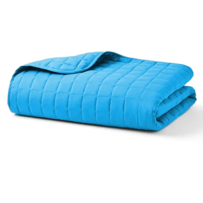 Sky Blue Quilted Blanket