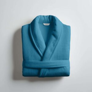 Sky Blue Waffle Bathrobe