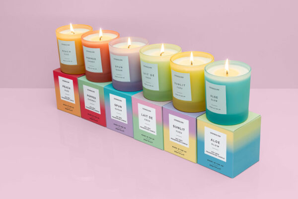 Sol-Collection-Lifestyle-63__46069-1.jpg Sol - Peach Fuzz - Soy Wax Scented Candle Tumbler (90 x 80mm) - Orange Glass