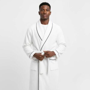 White-Pineapply-Bathrobe-Image-2.jpg White Pineapply Cotton Bathrobe