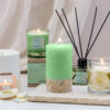 vJCkxoUA__38342-1.jpg Elements - Earth - Green Apple & Lime - Scented Botanical Pillar Candle (75 x 127mm)
